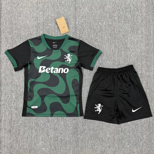 Kit Criança Sporting Alternativa Preta 25/26