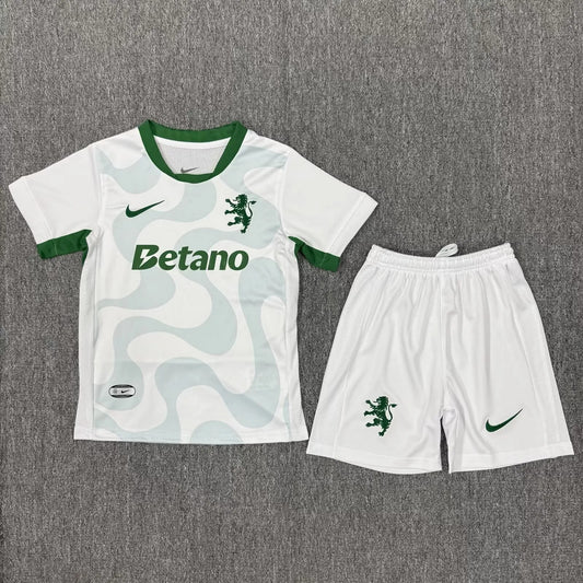 Kit Criança Sporting Alternativa Branca 25/26